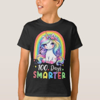 100 Days Smarter Kids Girls Unicorn 100th Day Of S