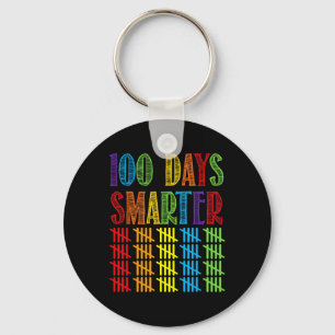 100 Days Smarter Kindergarten Teacher 100th Day Of Keychain