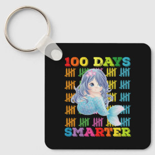 100 Days Smarter Mermaid 100th Day Of School Keychain