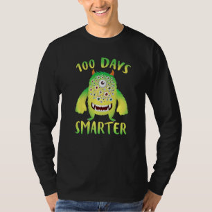 100 Days Smarter Monster Happy 100th Day Of School T-Shirt