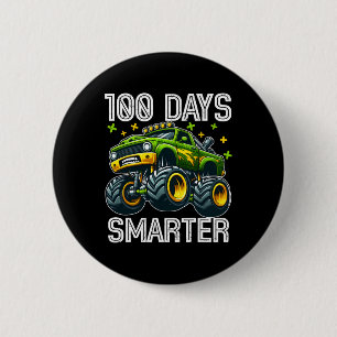 100 Days Smarter Monster Truck 100 Days Of School 2 Inch Round Button