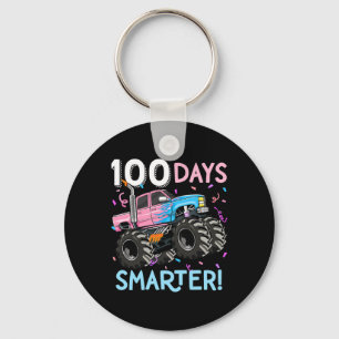 100 Days Smarter Monster Truck 100th Day Of School Keychain
