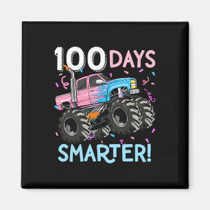 100 Days Smarter Monster Truck 100th Day Of School Magnet