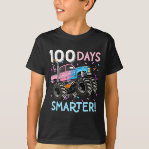 100 Days Smarter Monster Truck 100th Day Of School T-Shirt