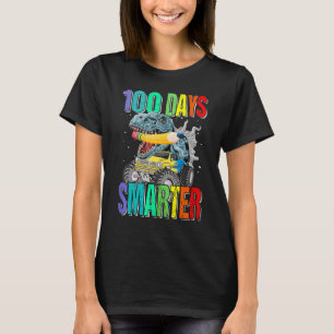 100 Days Smarter Monster Truck Dinosaur 100th Day  T-Shirt