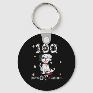 100 Days smarter of School Dabbing Dalmatian dog T Keychain