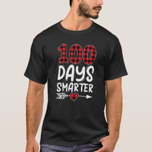 100 Days Smarter Plaid Red 100th Day of School Te T-Shirt
