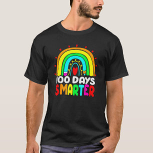 100 Days Smarter Rainbow 100th Day Of School Teach T-Shirt