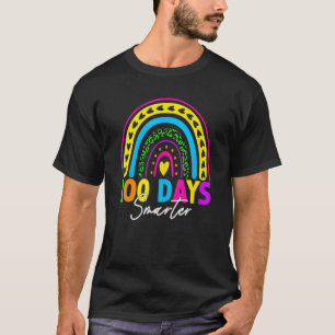 100 Days Smarter Rainbow Happy 100th Day Of School T-Shirt