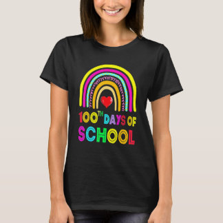 100 Days Smarter Rainbow Happy 100th Day Of School T-Shirt