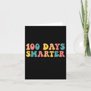 100 Days Smarter Retro Groovy 100 Days Of School  Card