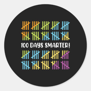 100 Days Smarter School Celebration 100 Days Of Sc Classic Round Sticker