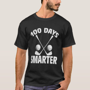 100 Days Smarter School Golf Player Sport Teacher T-Shirt