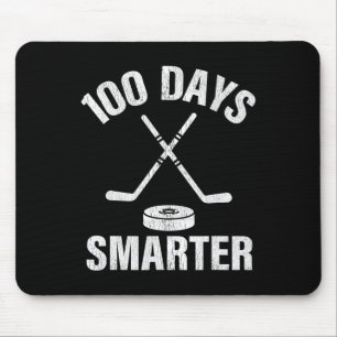 100 Days Smarter School Hockey Sport Teacher Stude Mouse Pad