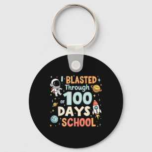 100 Days Smarter Space Astronaut 100th Day School Keychain