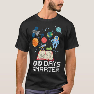 100 Days Smarter Space Astronaut 100Th Day School T-Shirt