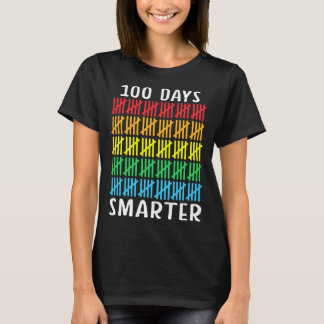 100 Days Smarter Student-Teacher kids 100th day of T-Shirt
