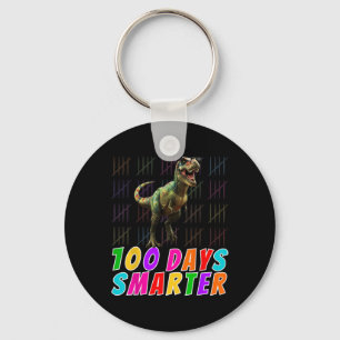 100 Days Smarter T-rex Lover Boys 100 Days Of Scho Keychain