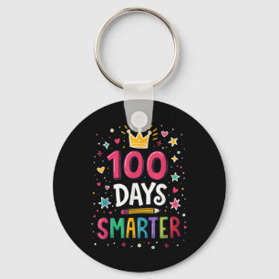 100 Days Smarter Teacher 100th Day Of School Kids Keychain