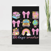 100 Days Smarter Teacher Girls Kids Cute 100th Day