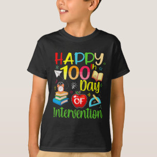 100 Days Smarter Teacher Happy 100th Day Of Interv T-Shirt