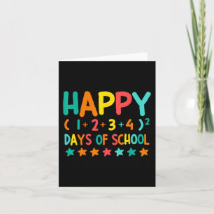 100 Days Smarter Teacher Math Formular 100th Day O Card