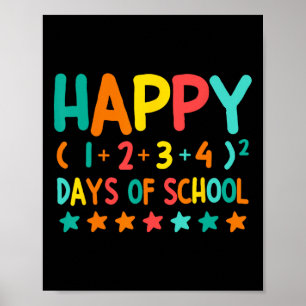 100 Days Smarter Teacher Math Formular 100th Day O Poster
