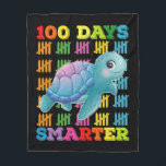 100 Days Smarter Turtle 100th Day Of School Fleece Blanket<br><div class="desc">100 Days Smarter Turtle 100th Day Of School</div>