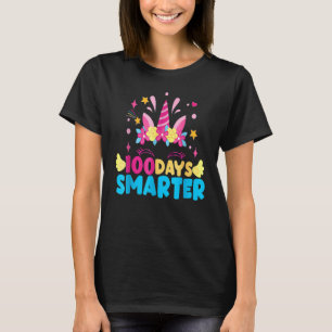100 Days Smarter Unicorn Girls Teacher 100th Day O T-Shirt
