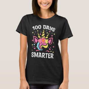 100 Days Smarter Unicorn Girls Teacher 100th Day o T-Shirt