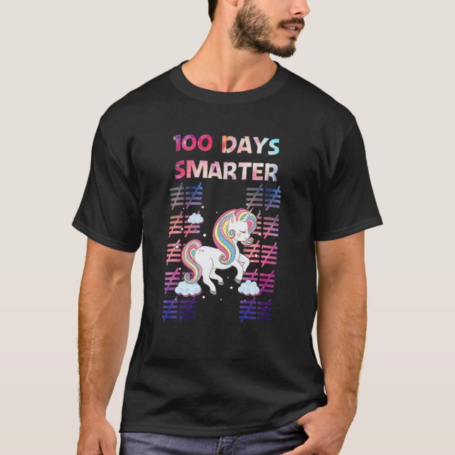 100 Days Smarter Unicorn Girls Teacher 100Th Day O T-Shirt (Front)