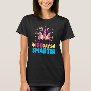 100 Days Smarter Unicorn Girls Teacher 100th Day O T-Shirt