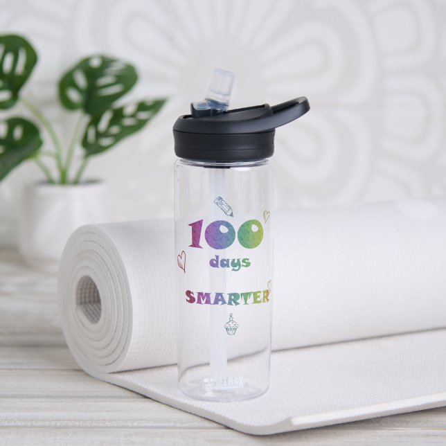 100 Days Smarter Water Bottle – Kids School  (Yoga (Rotated))