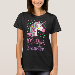 100 Days Smarter Women Girls Unicorn 100th Day Of T-Shirt
