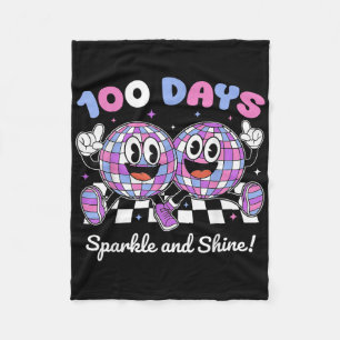 100 Days Sparkle And Shine 100th Day Of School Boy Fleece Blanket