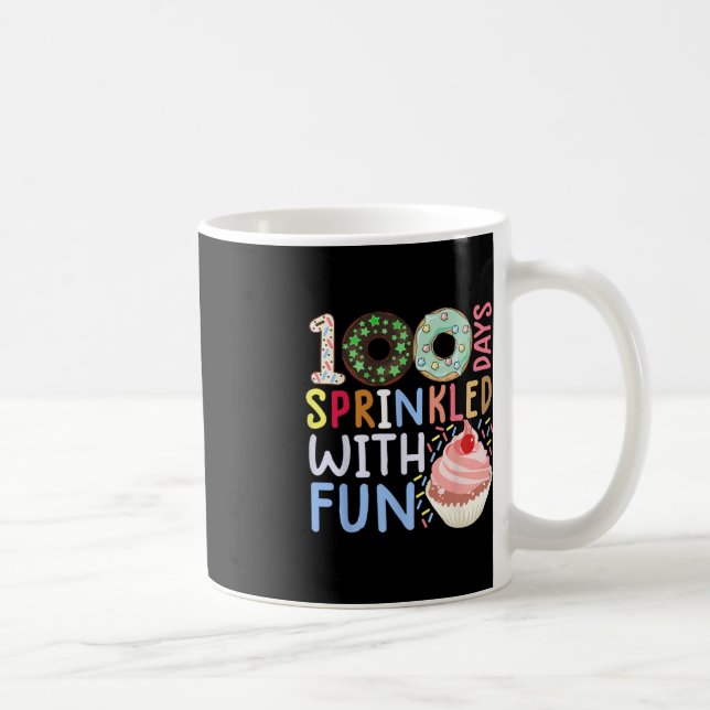 100 Days Sprinkled With Fun  Cupcake 100 days of s Coffee Mug (Right)