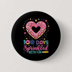 100 Days Sprinkled With Fun Cupcake 100th Day Of S 2 Inch Round Button