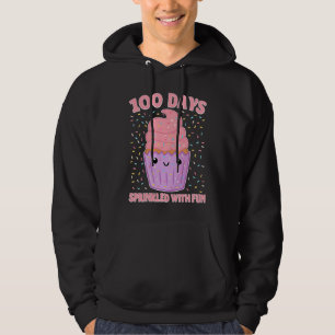 100 Days Sprinkled With Fun Cupcake 100th Day Of S Hoodie