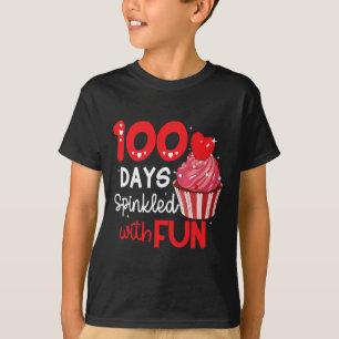 100 Days Sprinkled With Fun Cupcake 100th Day Of S T-Shirt