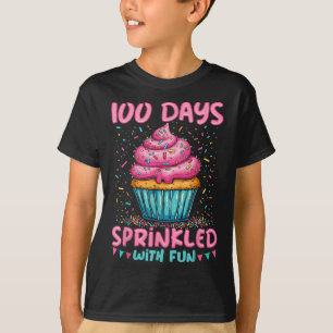 100 Days Sprinkled With Fun Cupcake 100th Day Of S T-Shirt