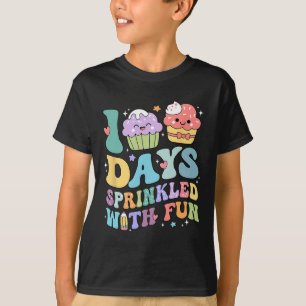 100 Days Sprinkled With Fun Cupcake 100th Day Of S T-Shirt