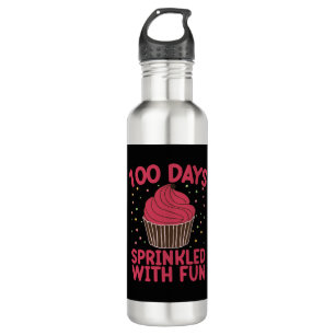 100 Days Sprinkled With Fun Cupcake School Girl  710 Ml Water Bottle