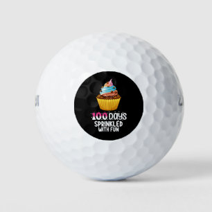100 Days Sprinkled With Fun Cupcake School Teacher Golf Balls