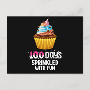 100 Days Sprinkled With Fun Cupcake School Teacher Postcard