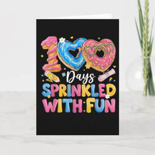 100 Days Sprinkled With Fun Cute Donut Card