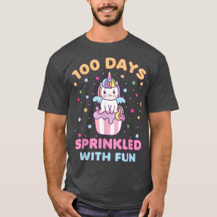 100 Days Sprinkled With Fun Cute Unicorn 100th Day T-Shirt