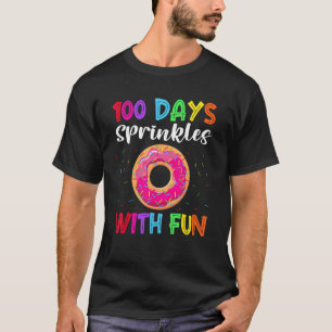 100 Days Sprinkled With Fun Donut 100th Day of Sch T-Shirt