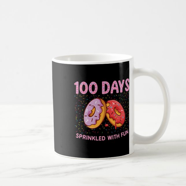 100 Days Sprinkled With Fun Doughnut 100th Day Of  Coffee Mug (Right)