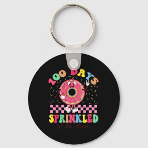 100 Days Sprinkled With Fun Doughnut 100th Day Sch Keychain