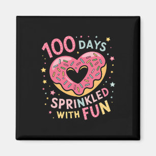 100 Days Sprinkled With Fun Doughnut Heart Teacher Magnet